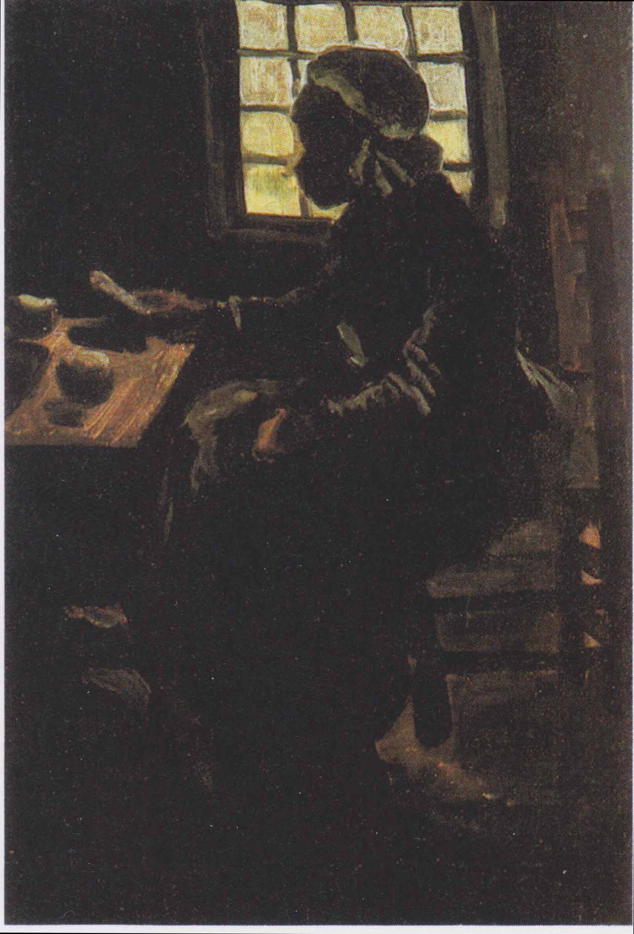 Peasant woman eating